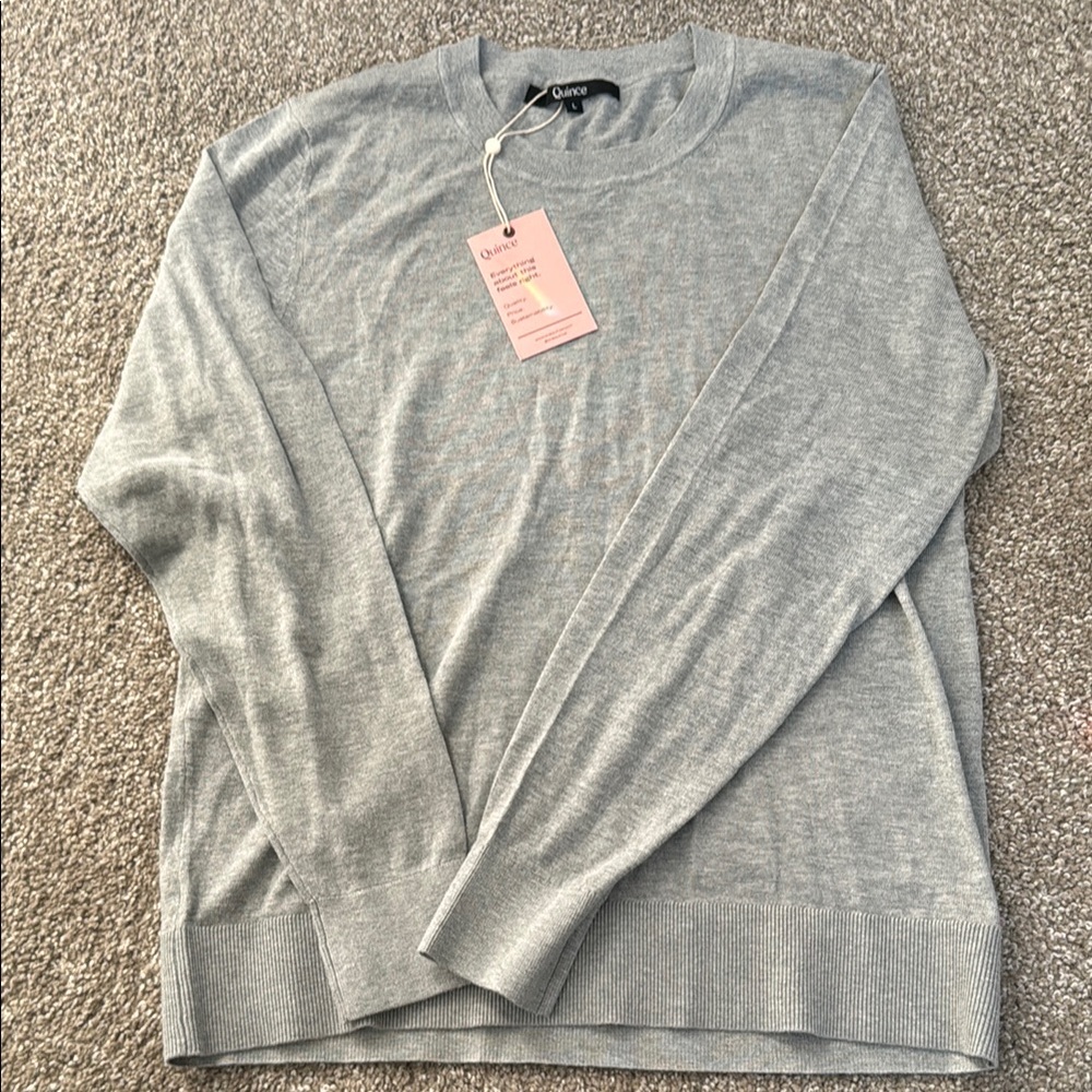 Quince cotton Gray Sweater